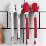 Silicone Christmas Kitchen Tong Bread Food BBQ Clip Locking Cute Food Tong Serving Tong For Cooking Kitchen Accessories