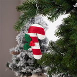 Christmas Decoration Products Crutch Shape Non-woven Felt Pendant